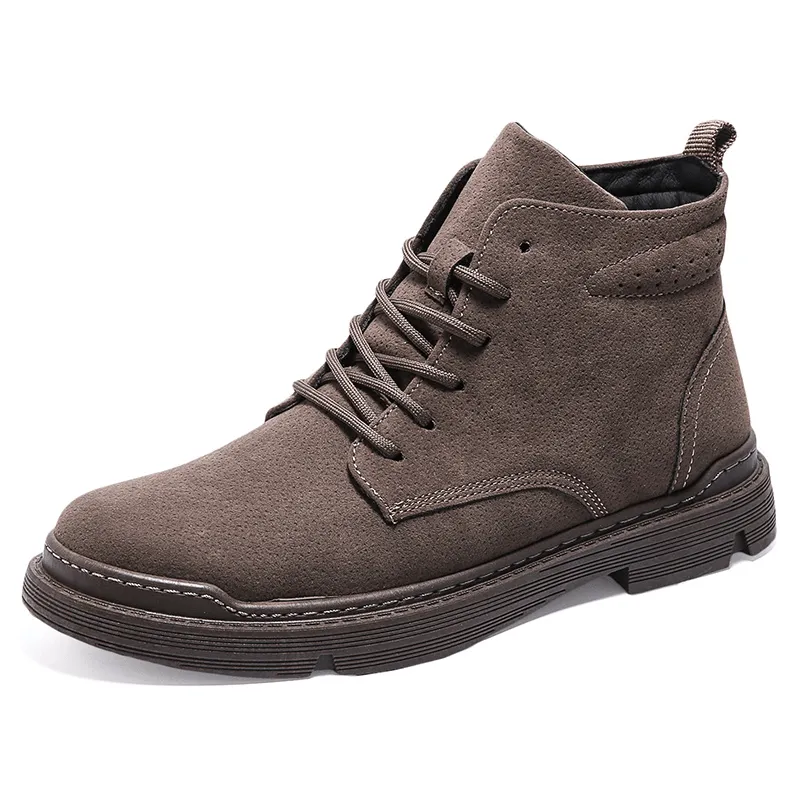 kkboxly kkboxly Men Retro Simple Microfiber Leather Non-Slip Casual Tooling Ankle Boots - Elegant Style Meets Comfort