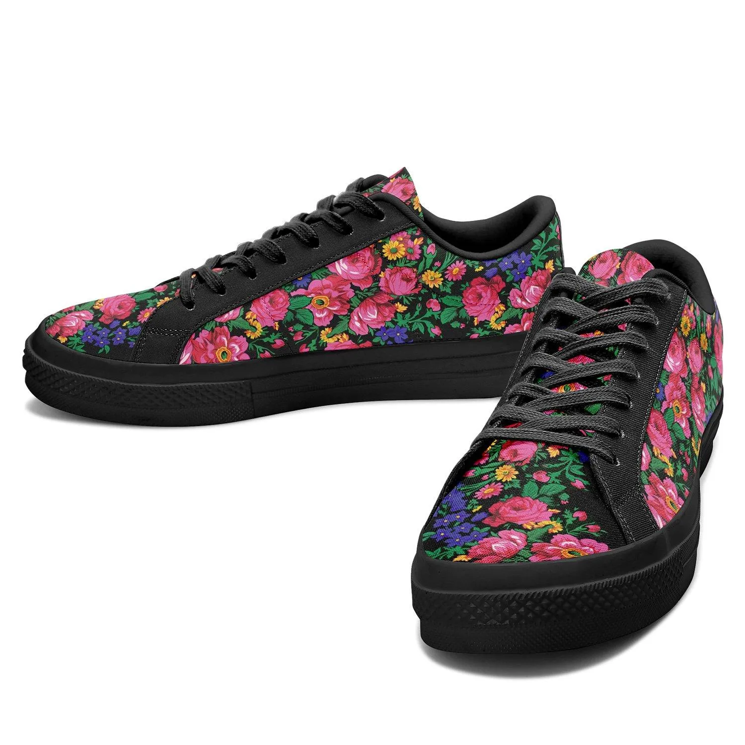 Kokum's Revenge - Black Aapisi Low Top Canvas Shoes Black Sole