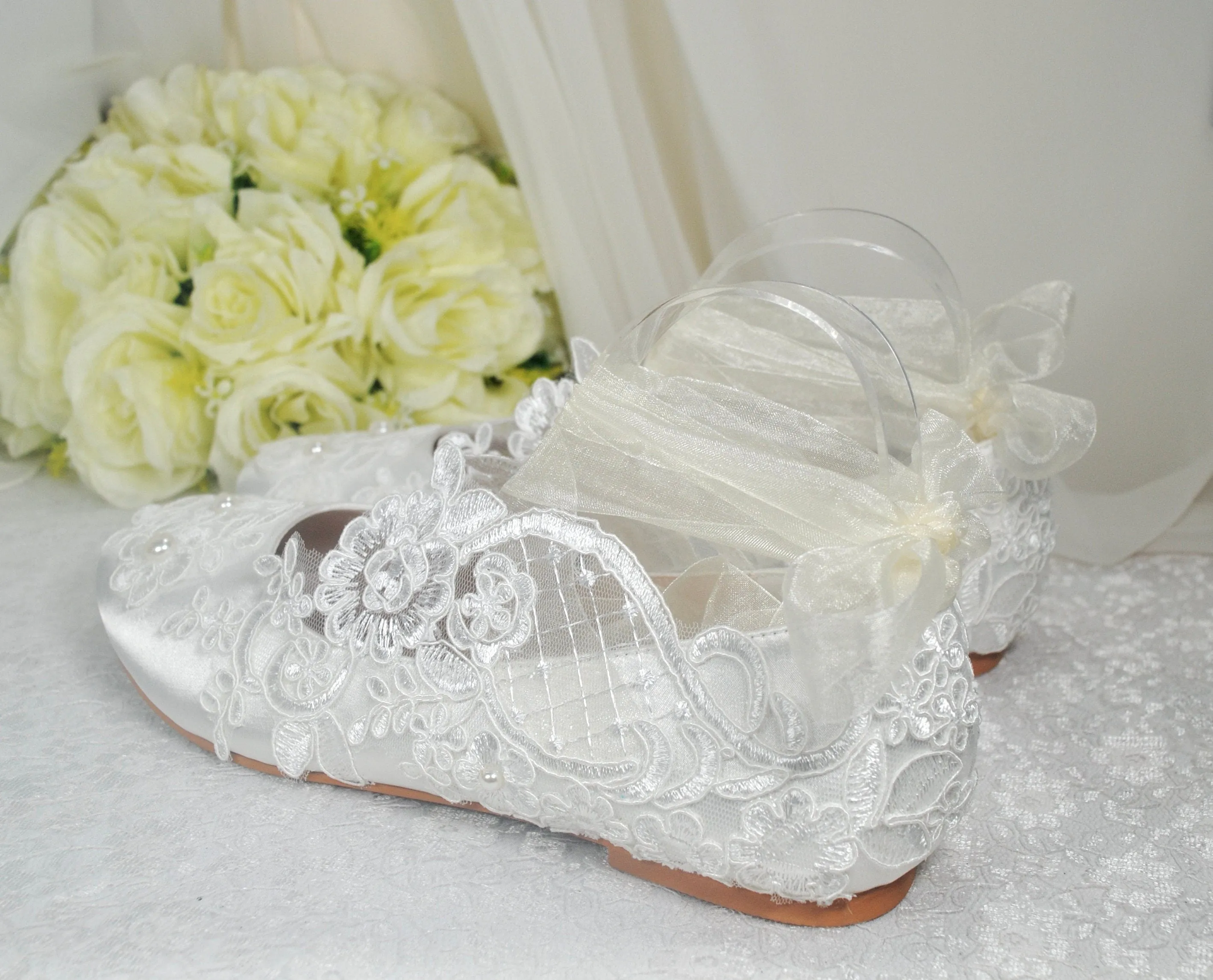 Lace Bridal Shoes Size UK7/US9.5