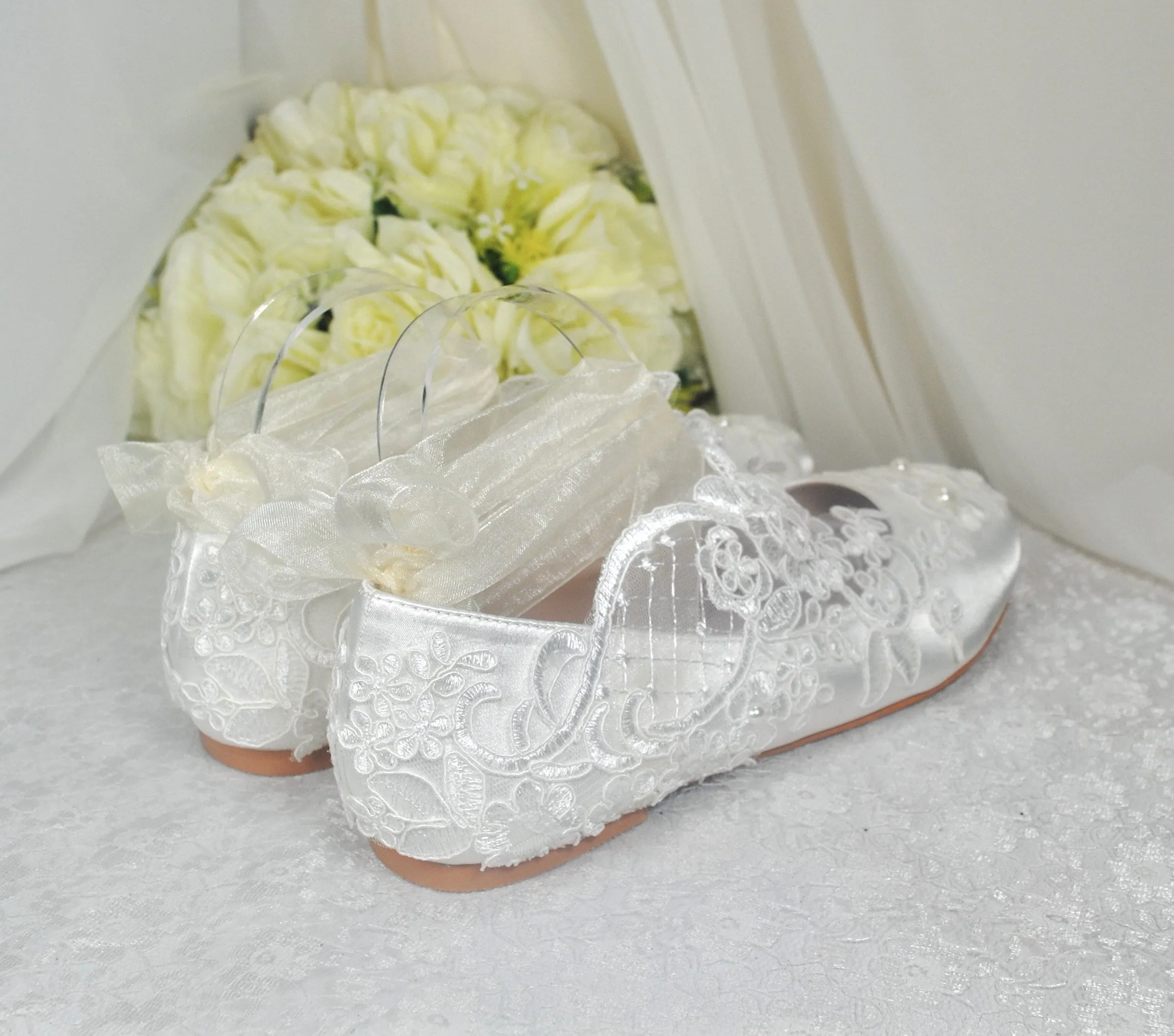 Lace Bridal Shoes Size UK7/US9.5