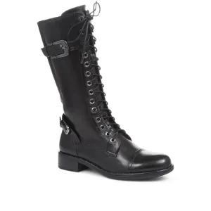 Lace-Up Leather Boots - SINO30518 / 318 121