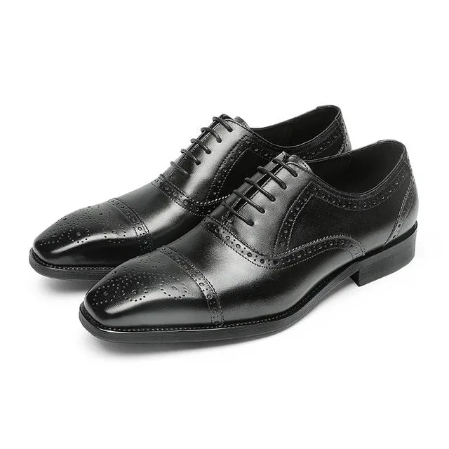 LaceLux Leather Wedding Dress Shoes