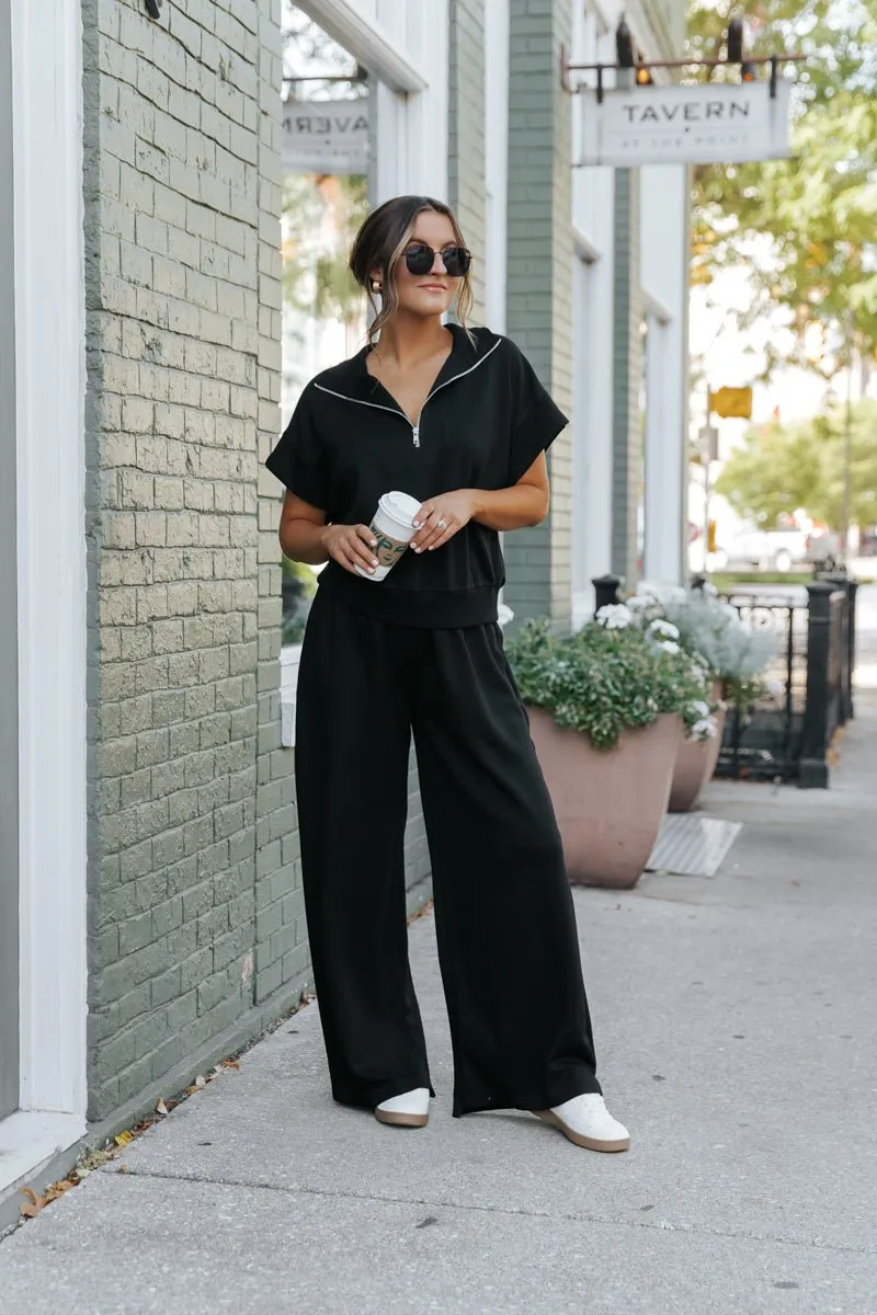 Laid Back and Comfy Black Sweatpants - DOORBUSTER