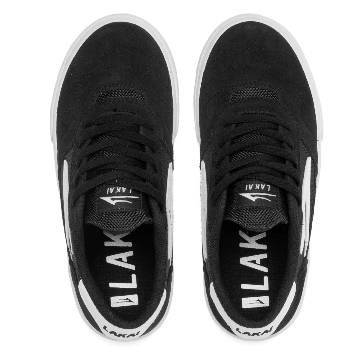 LAKAI CAMBRIDGE KIDS // BLACK/WHITE SUEDE