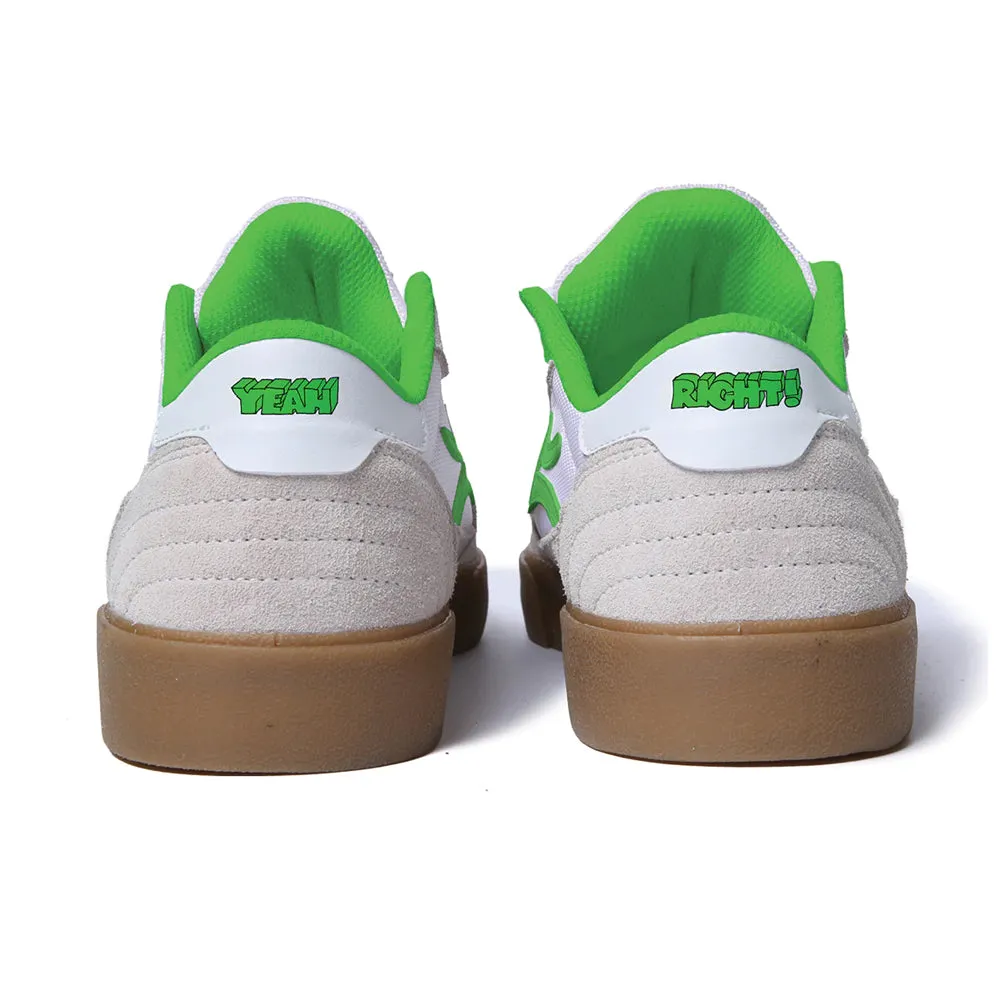 LAKAI CAMBRIDGE // WHITE/ UV GREEN SUEDE