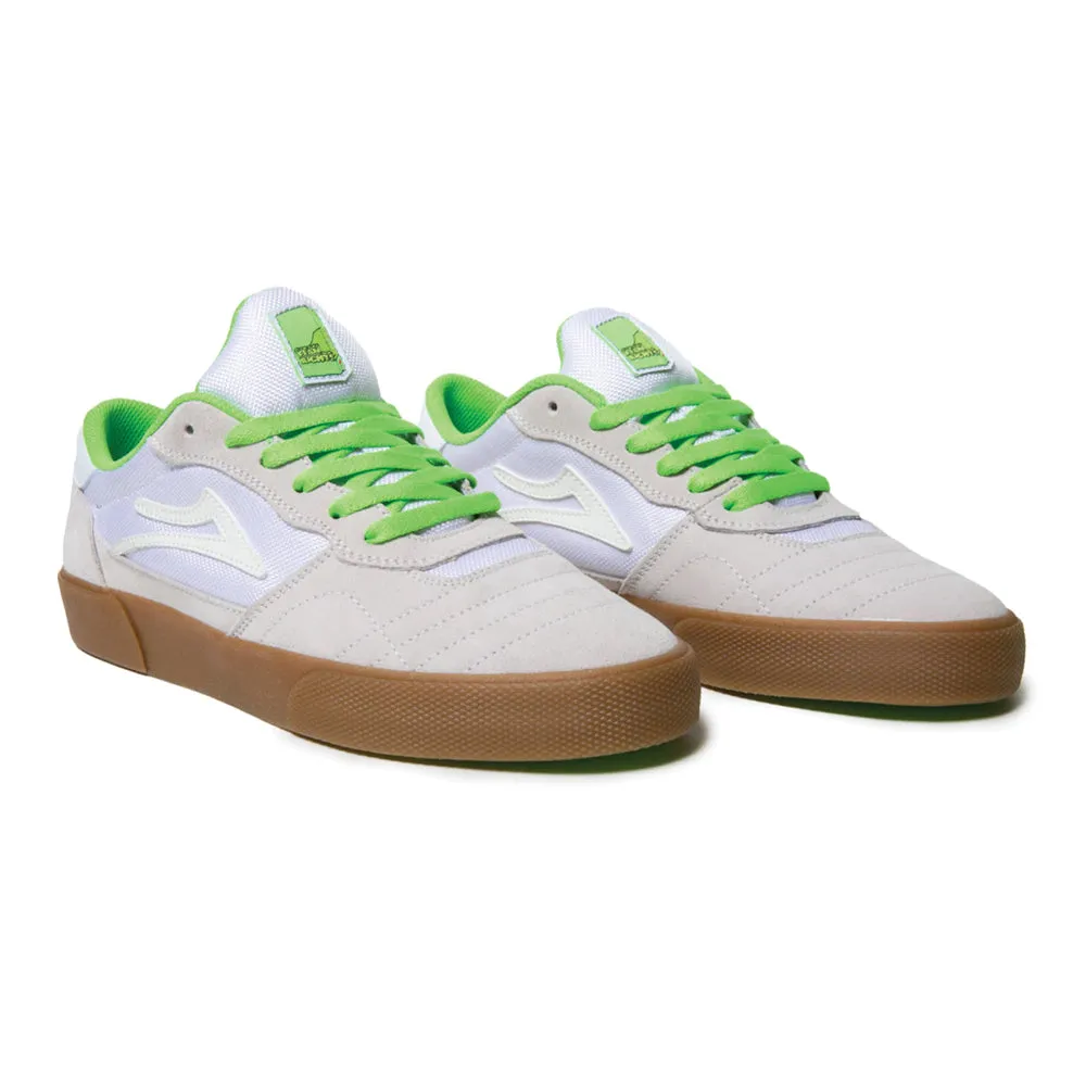 LAKAI CAMBRIDGE // WHITE/ UV GREEN SUEDE