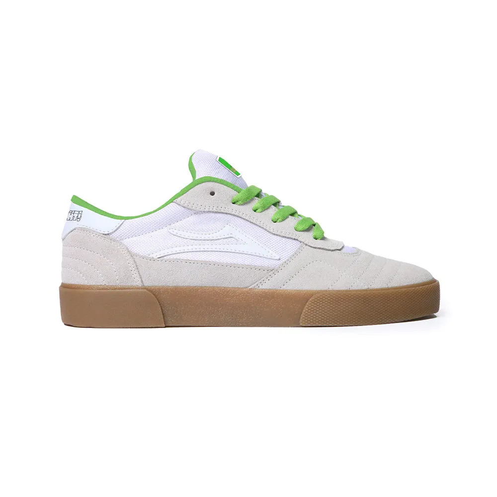 LAKAI CAMBRIDGE // WHITE/ UV GREEN SUEDE