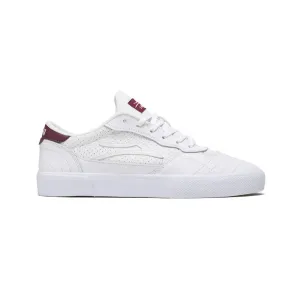 LAKAI CAMBRIDGE // WHITE/BURGUNDY LEATHER