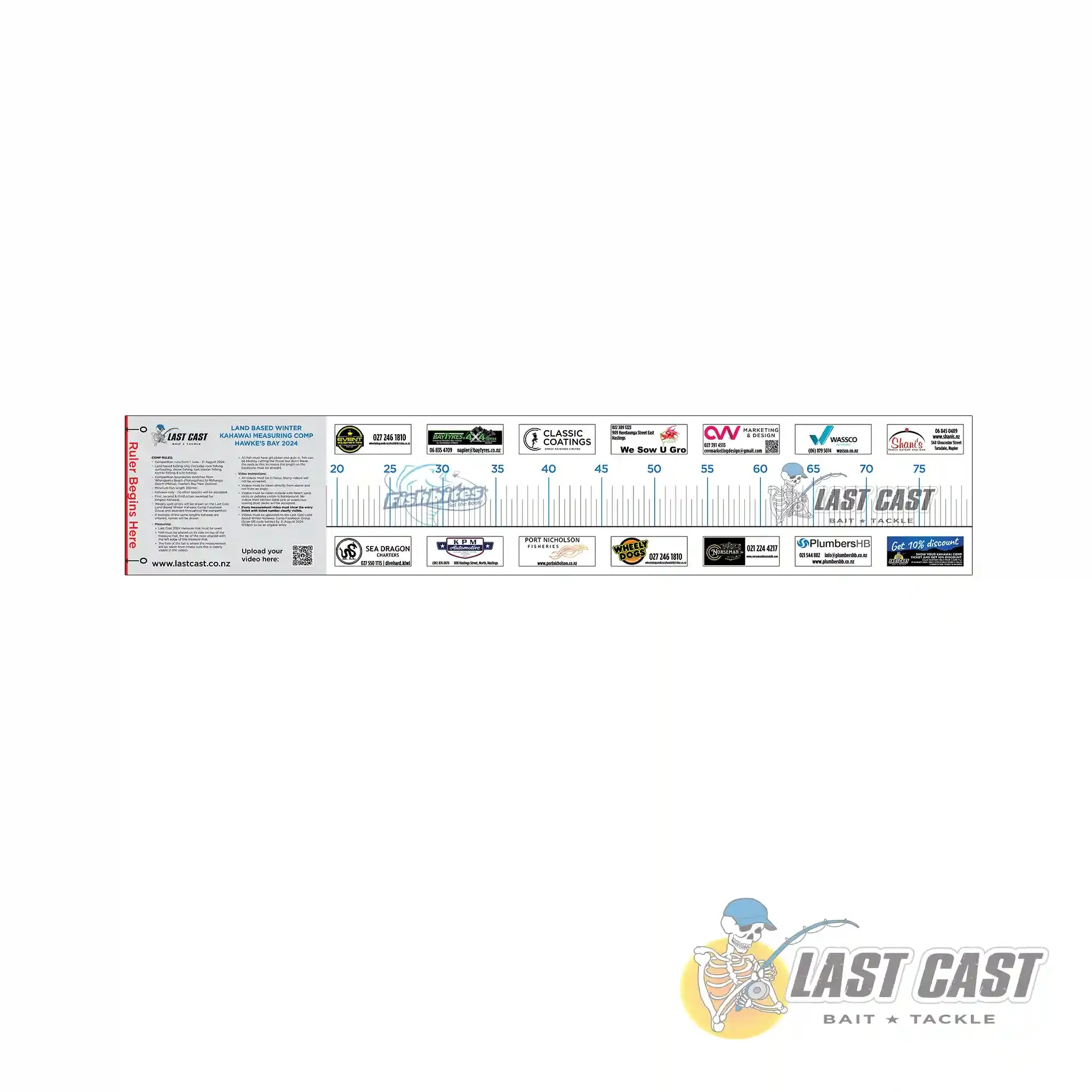 LAST CAST LAND BASED WINTER KAHAWAI MEASURING COMP TICKET