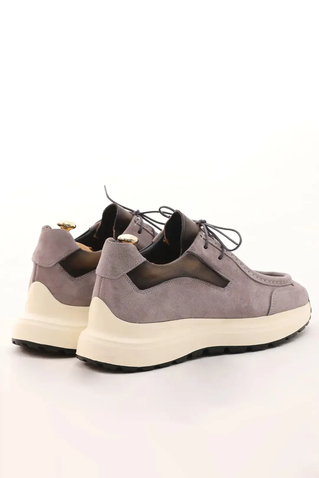 Light Taupe Suede Leather Sneaker