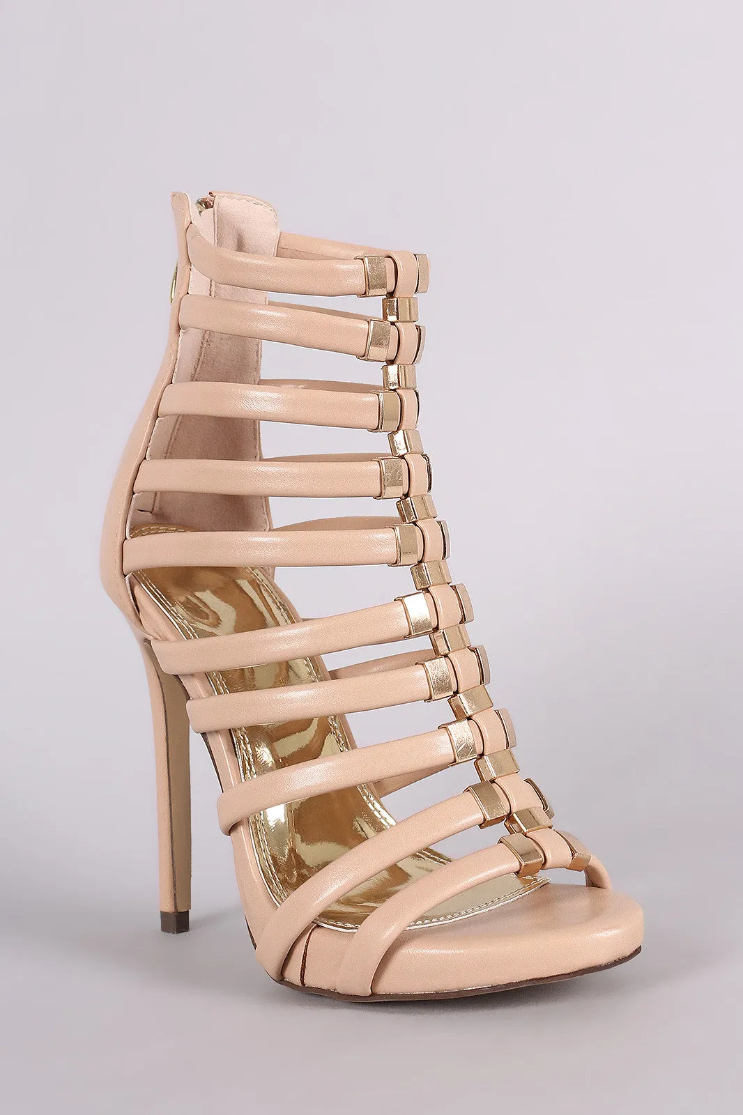 Liliana Hardware Accent Strappy Stiletto Heel