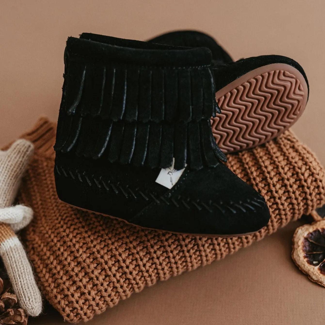 Little Love Bug Black Cozy Boot