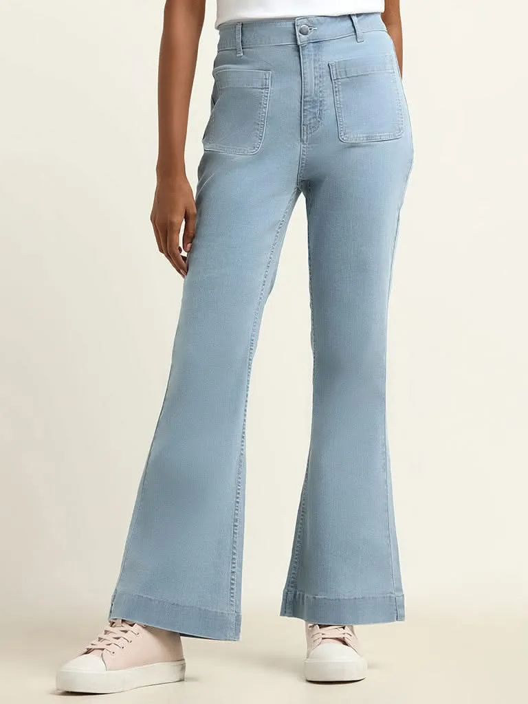 LOV Light Blue Relaxed - Fit Mid - Rise Jeans