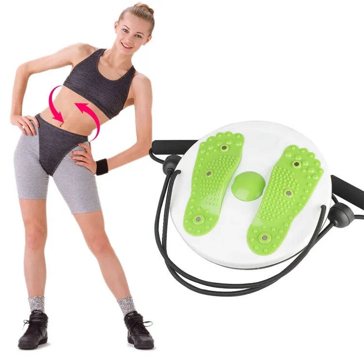 Magnet Massage Board Home Fitness Equipment Twisted Waist Disk With Drawstring, Specification: 28 x 28cm(Green)