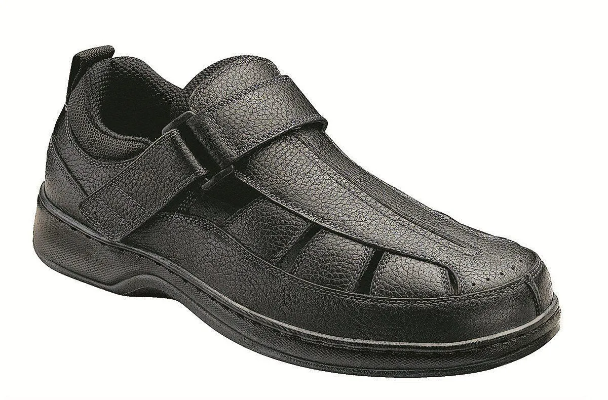 Melbourne - Black Orthotic Sandal