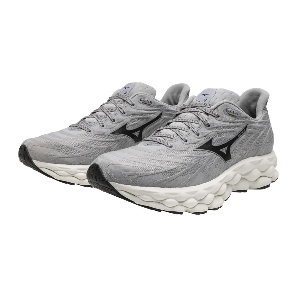 Men's Mizuno Wave Sky 8 Running Shoe in Ultimate Grey Black