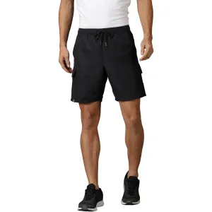 Men's solid Shorts with Drawstring waist & Patch pockets