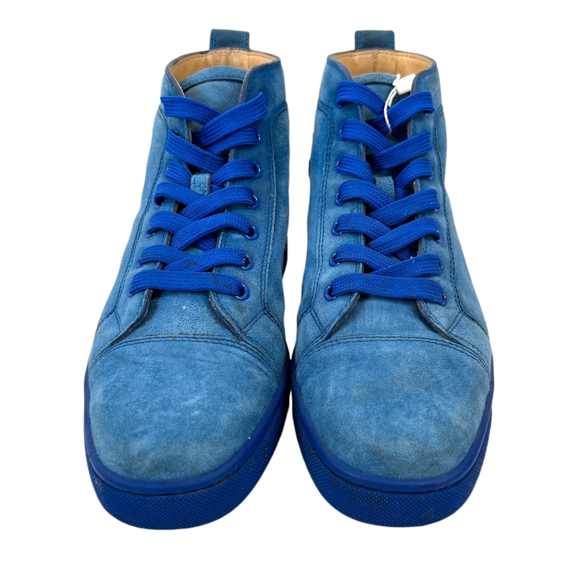 Men's Suede High Tops Low Trainers Blue Size EU 39.5 / UK 5.5