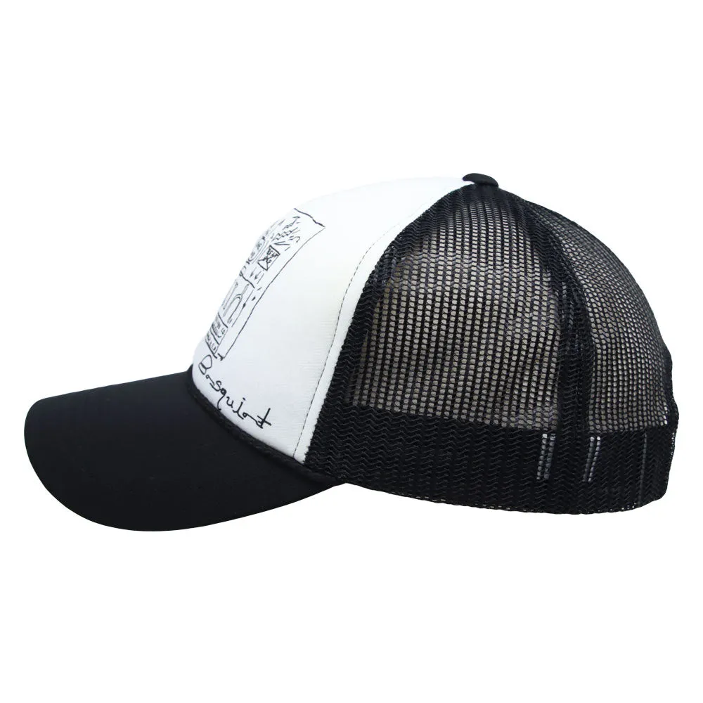 Mesh Baseball Cap Graffiti Art Print Adjustable Trucker Hat CTM1400