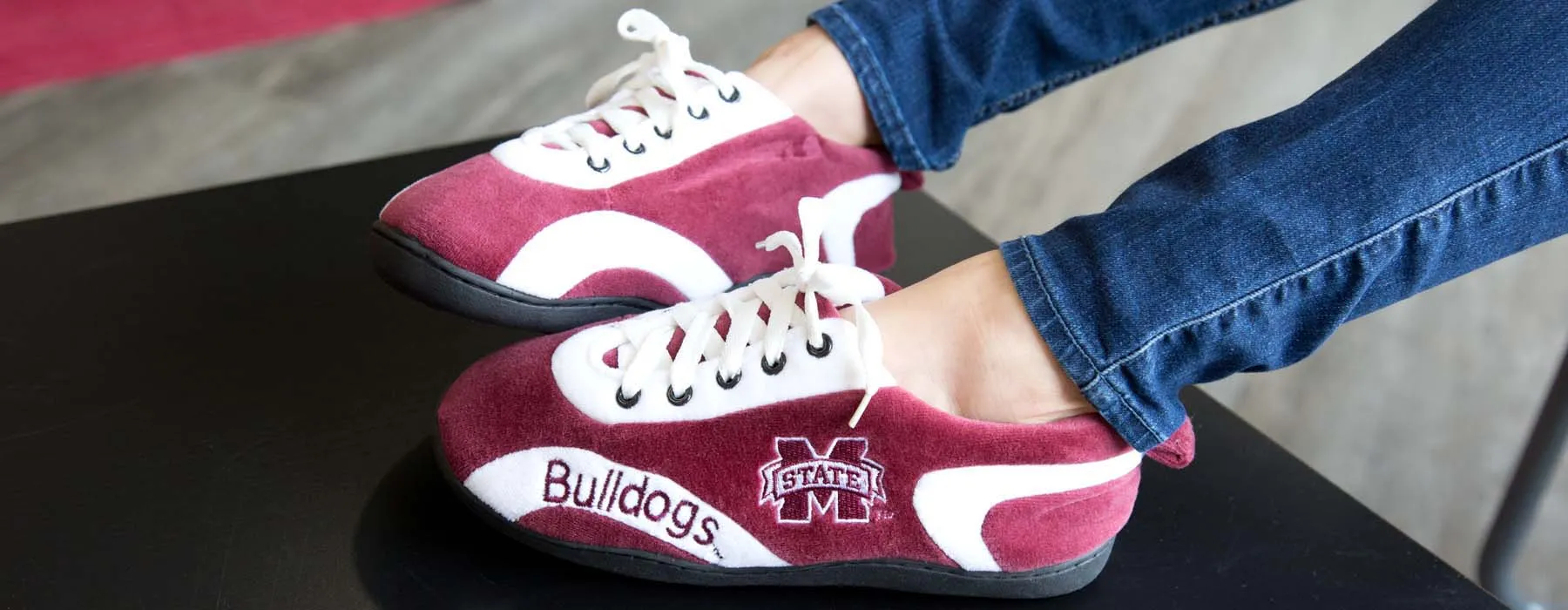 Mississippi State Bulldogs All Around Rubber Soled Slippers