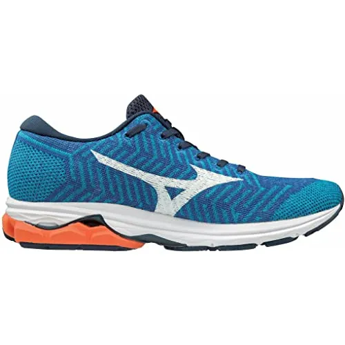 Mizuno Herren Waveknit R2 Laufschuhe Neutralschuh Blau - Schwarz 42