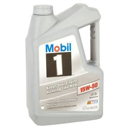 Mobil 1 15W-50 Advanced Full Synthetic Motor Oil, 5 qts