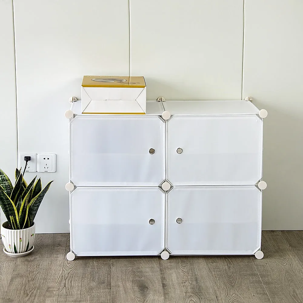 Modular White DIY Shoe Cabinet Rack Storage Organizer Stand