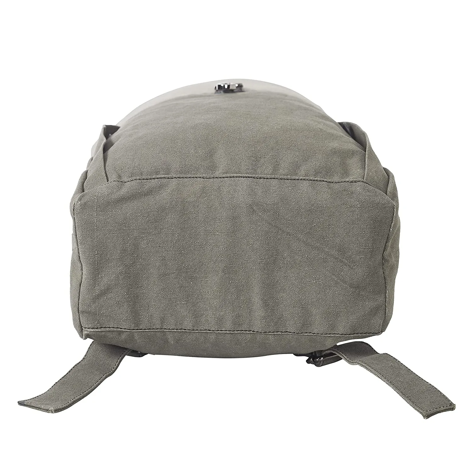 Mona B - Ice grey 100% cotton canvas back pack for offices schools and colleges with two outside pockets