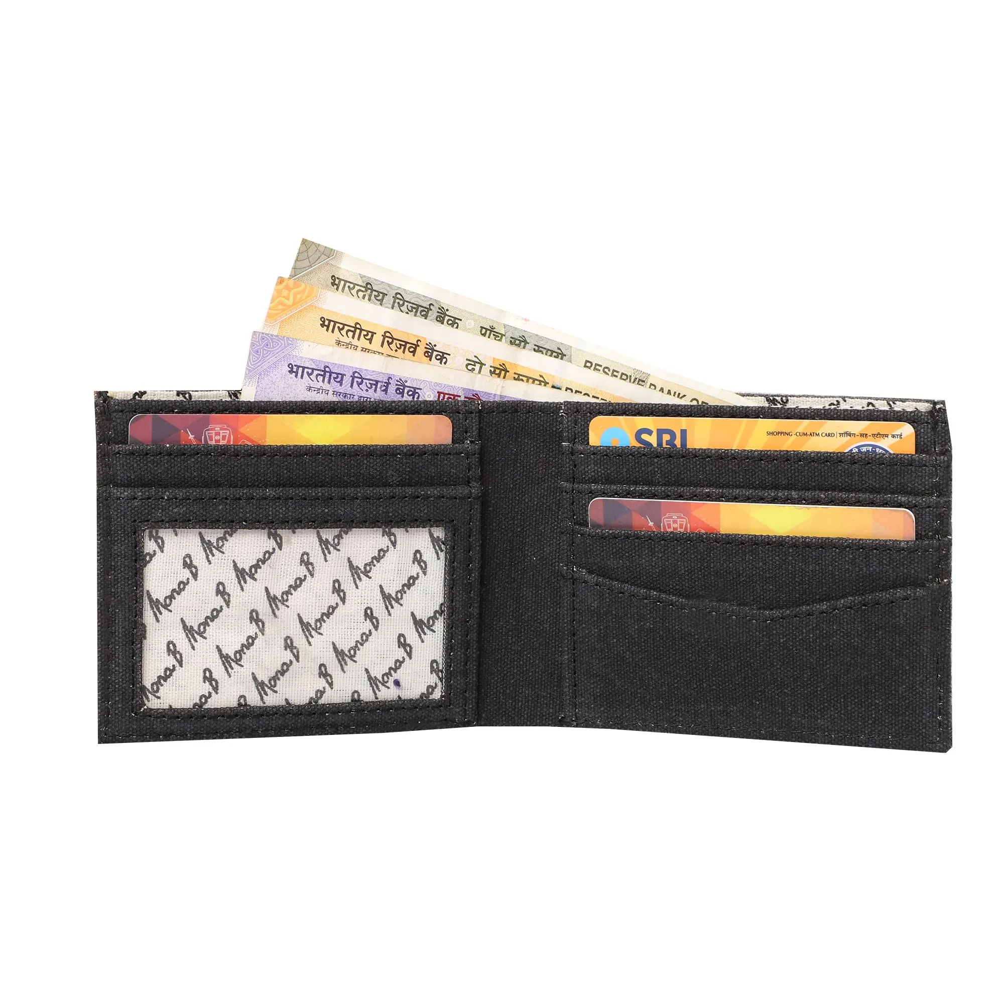 Mona B RFID Blocking Wallet & Key Fob Combo Gift Set for Men: Arctic Dark Grey