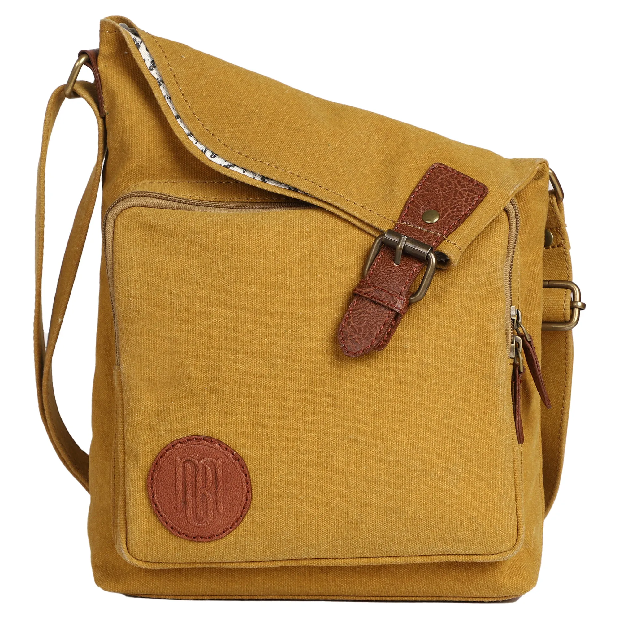 Mona B Unisex Canvas Messenger Crossbody Bag: City Slicker