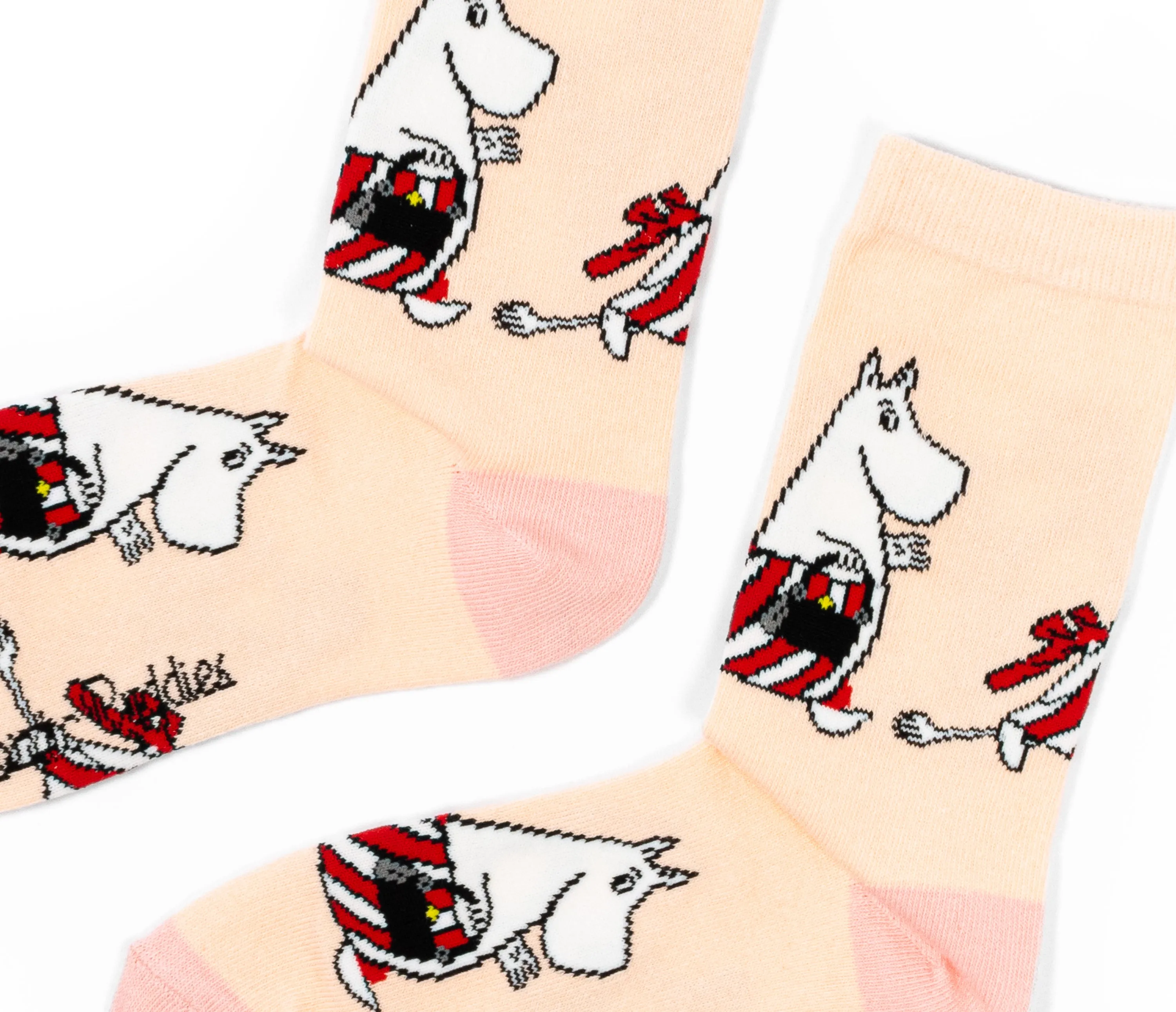 Moominmamma Running Errands Ladies Socks - Light Pink