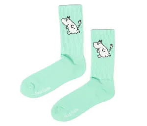 Moomintroll Running Mens Sport Socks - Mint Green