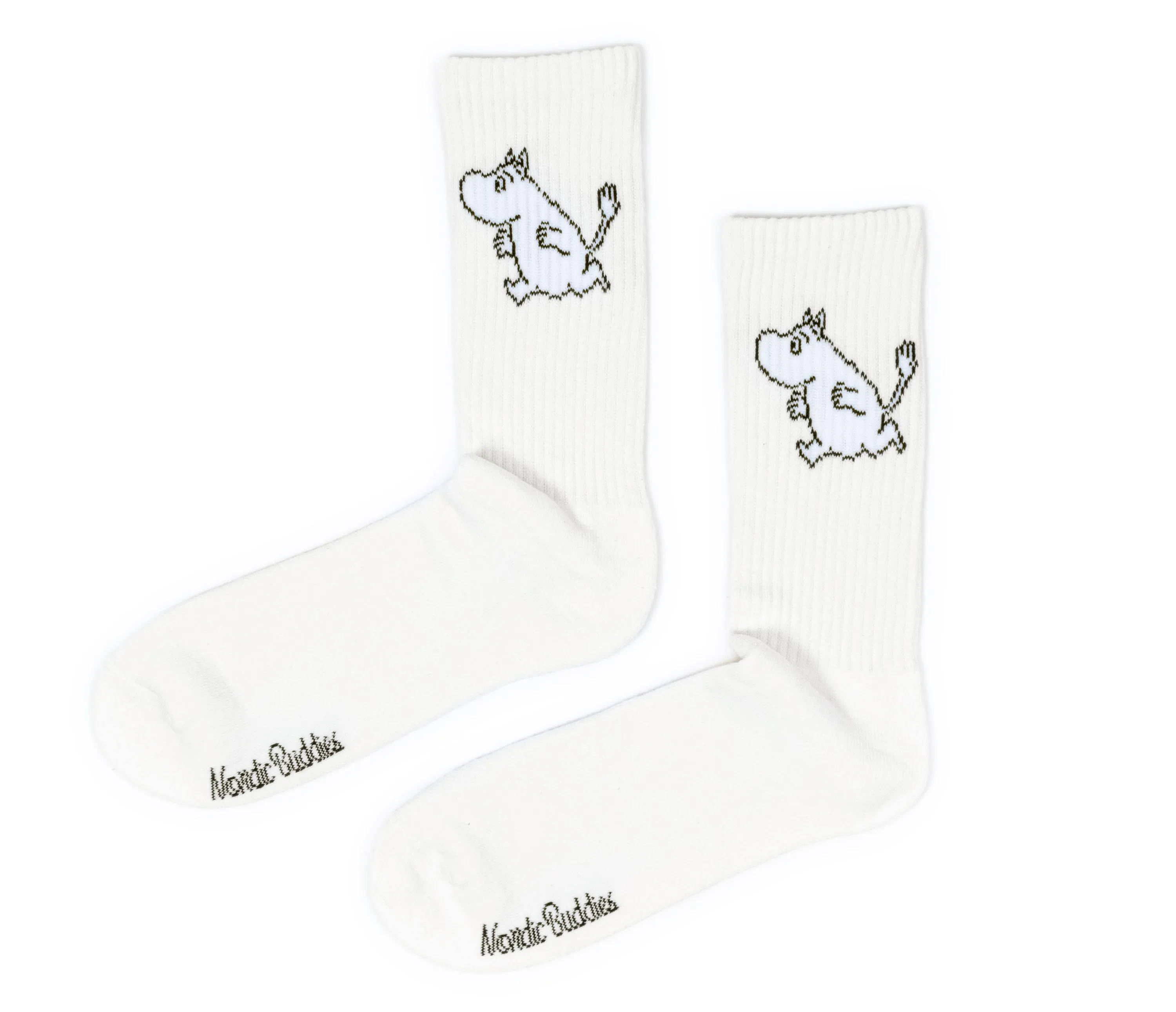 Moomintroll Running Mens Sport Socks - White