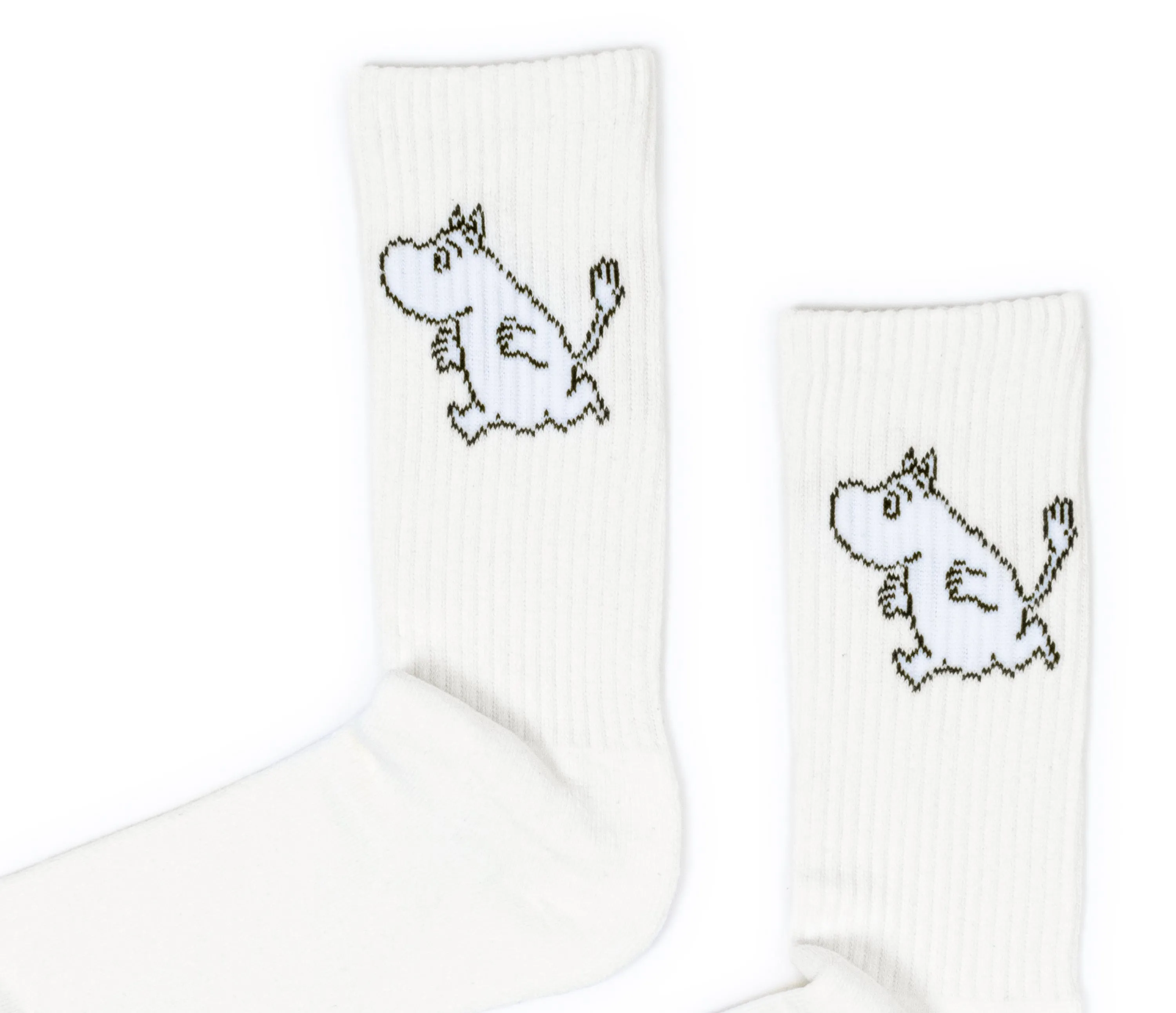 Moomintroll Running Mens Sport Socks - White