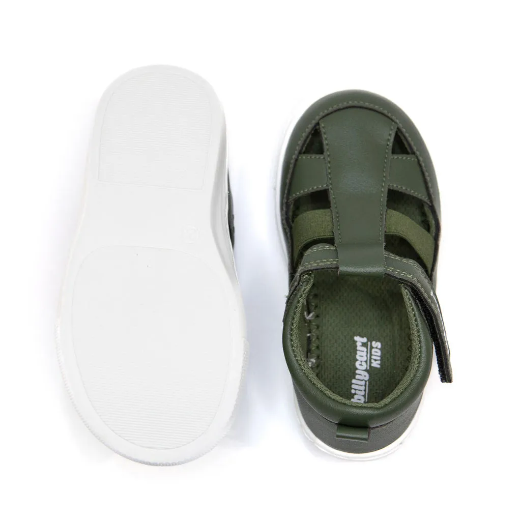 MORGAN green unisex toddler sandals