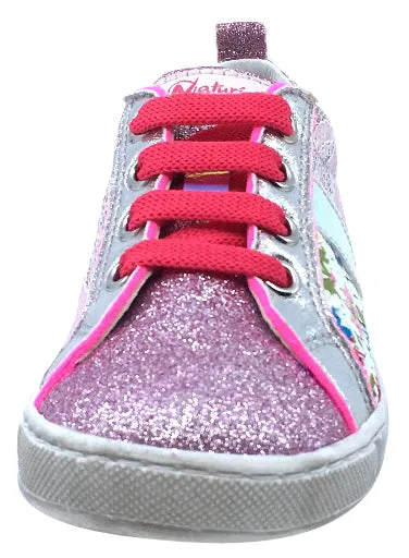 Naturino Girl's Ostenda Fashion Sneakers, Glitter/Rosa-Multi