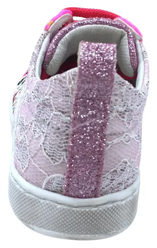 Naturino Girl's Ostenda Fashion Sneakers, Glitter/Rosa-Multi