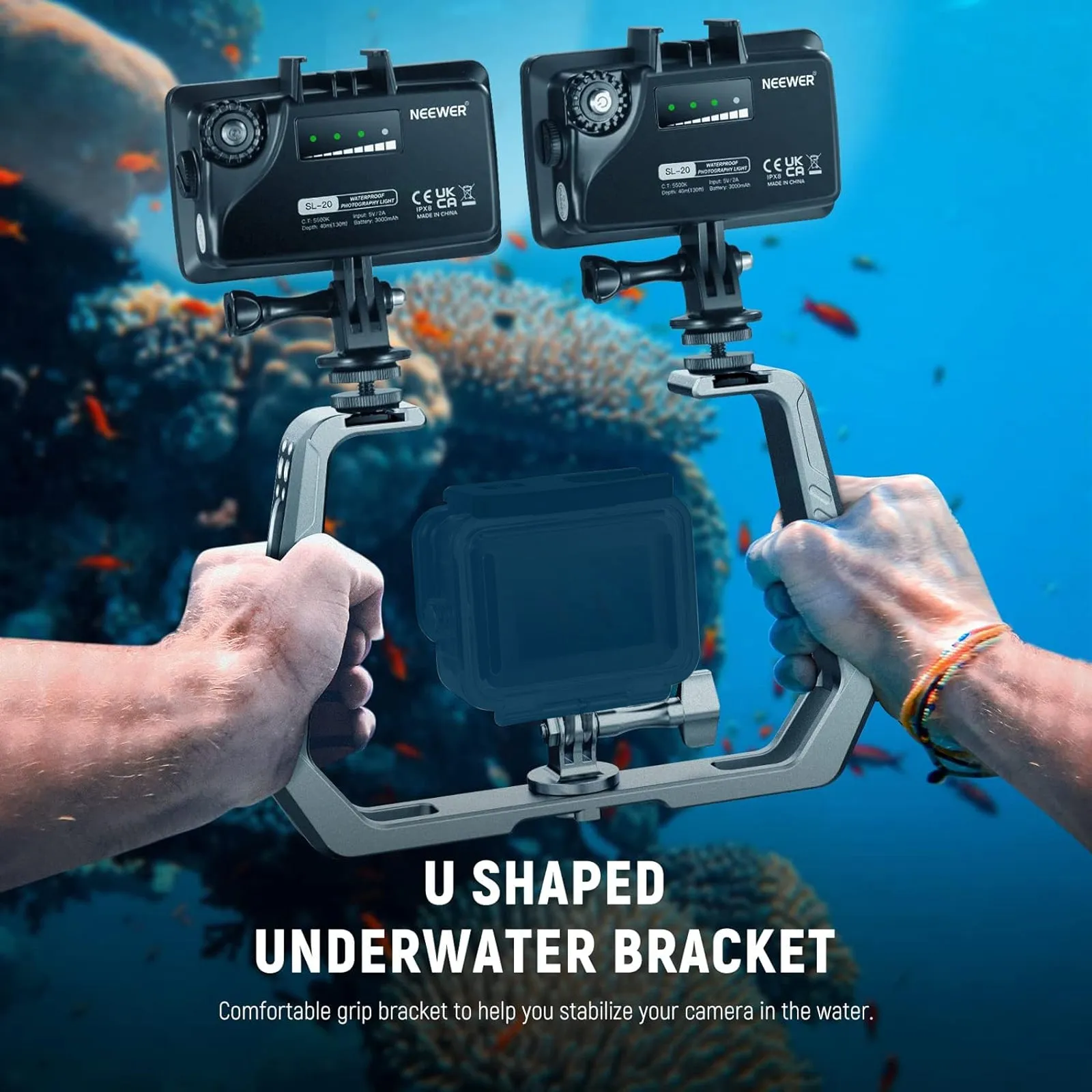 NEEWER AC001 Underwater Diving Rig Compatible with Action Camera