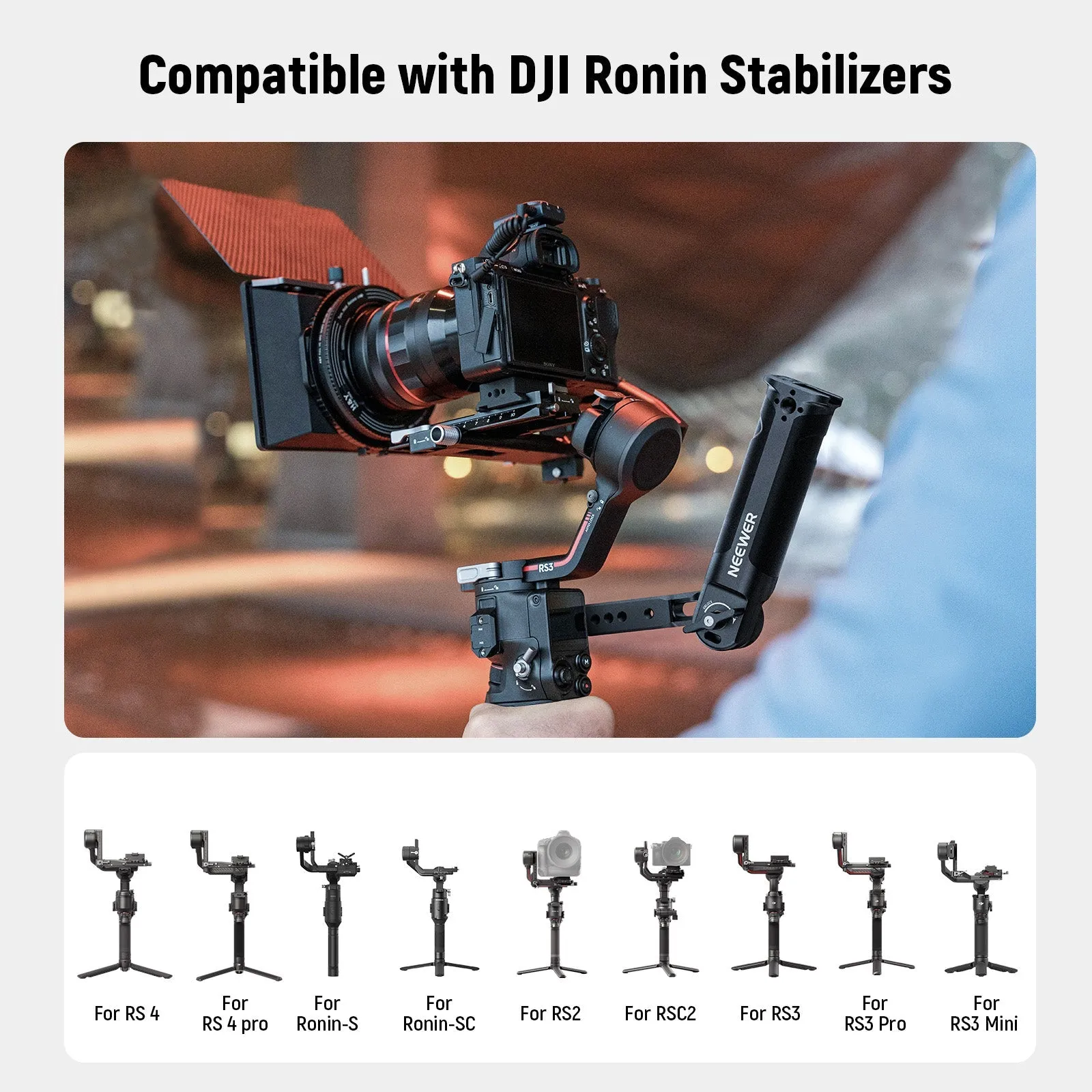 NEEWER ST49 Gimbal Sling Handle Grip with NATO Rails For DJI