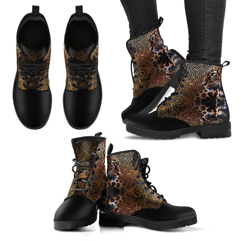 Nefertiti Lotus || Leather Boots by Cosmic Shiva