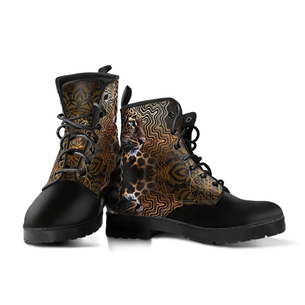 Nefertiti Lotus || Leather Boots by Cosmic Shiva