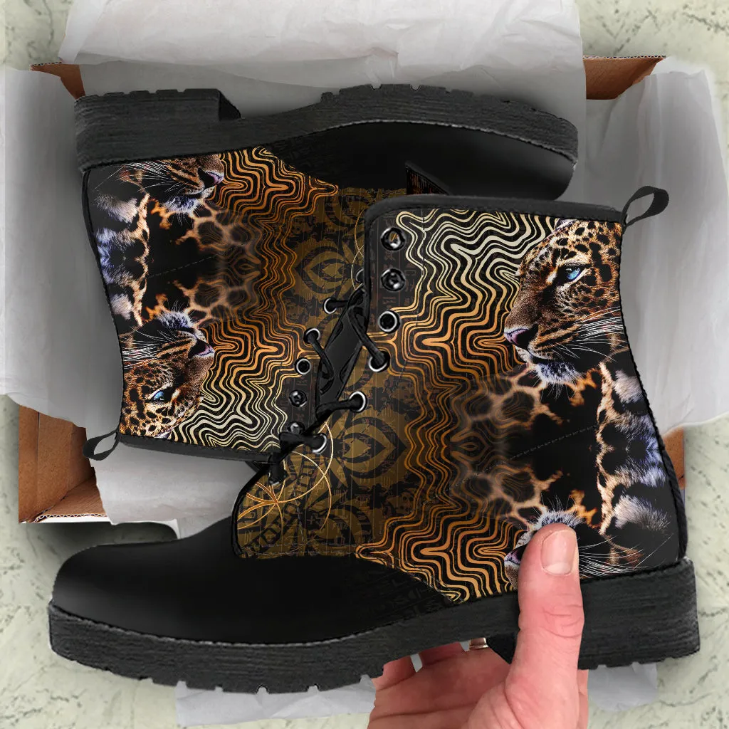 Nefertiti Lotus || Leather Boots by Cosmic Shiva