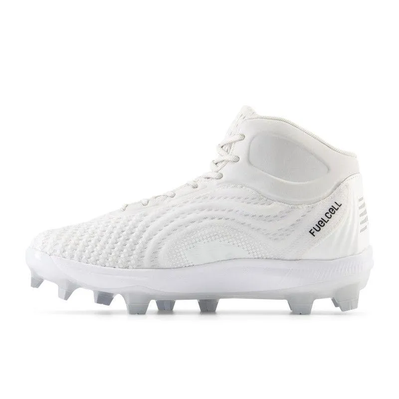 New Balance Men's FuelCell 4040 V7 Mid-Molded Baseball Cleats - White / Raincloud - PM4040W7