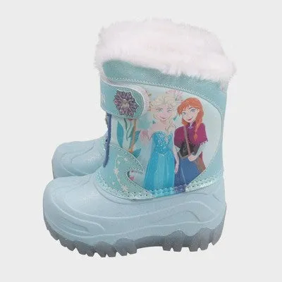 New - Toddler Girls' Frozen Winter Boots - Blue 11T