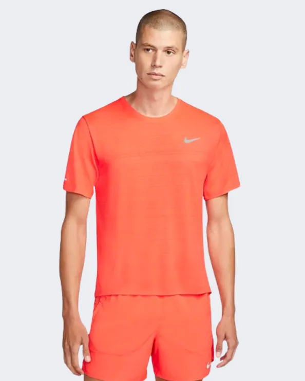 Nike Dri-Fit Miler Men Running T-Shirt Bright Crimson Cu5992-635