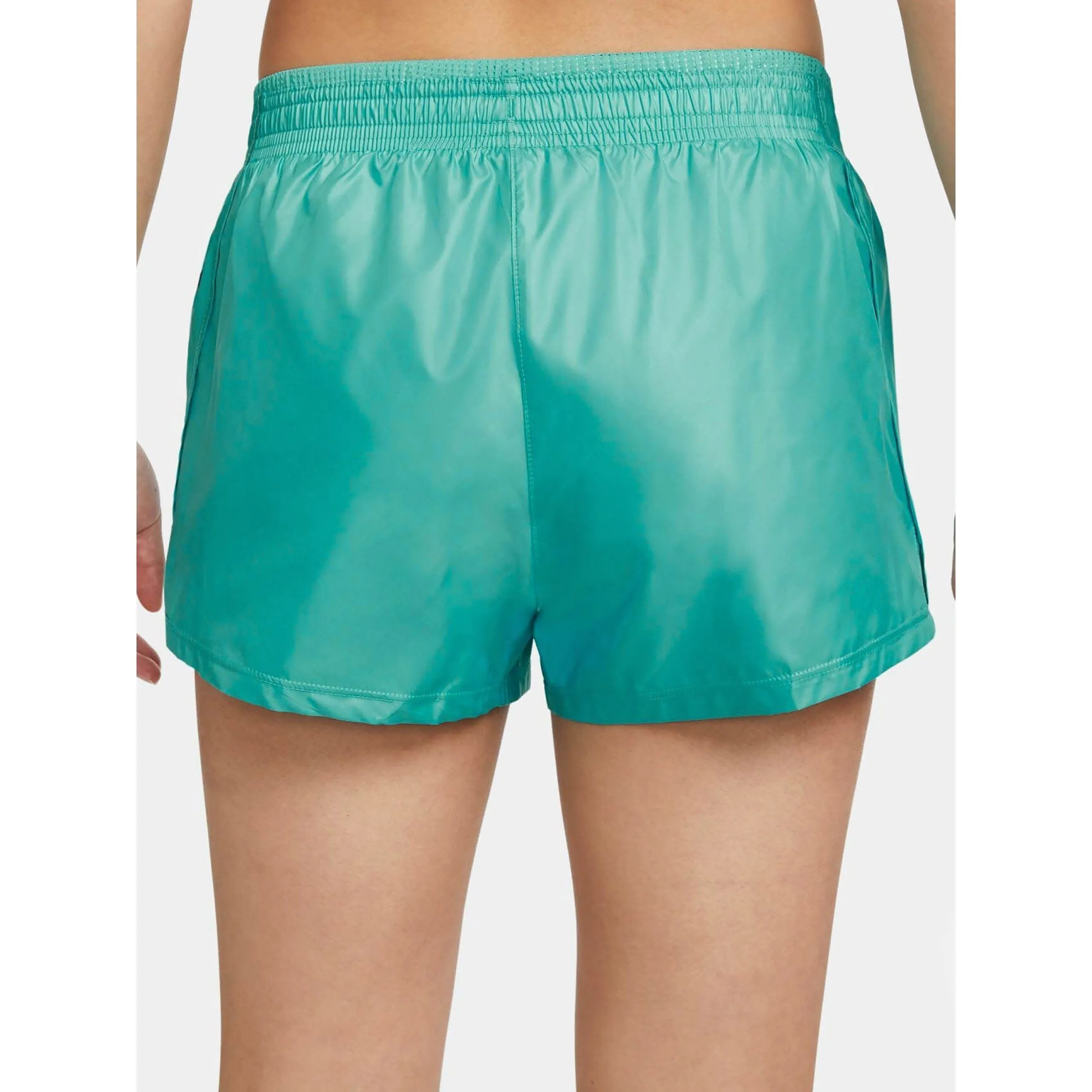 Nike Women's Swoosh Run Shorts - Washed Teal Green / White