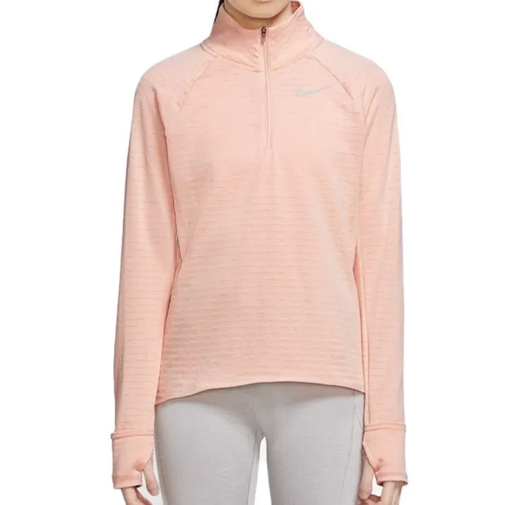 Nike Women's Therma Element Half Zip Top - Peach