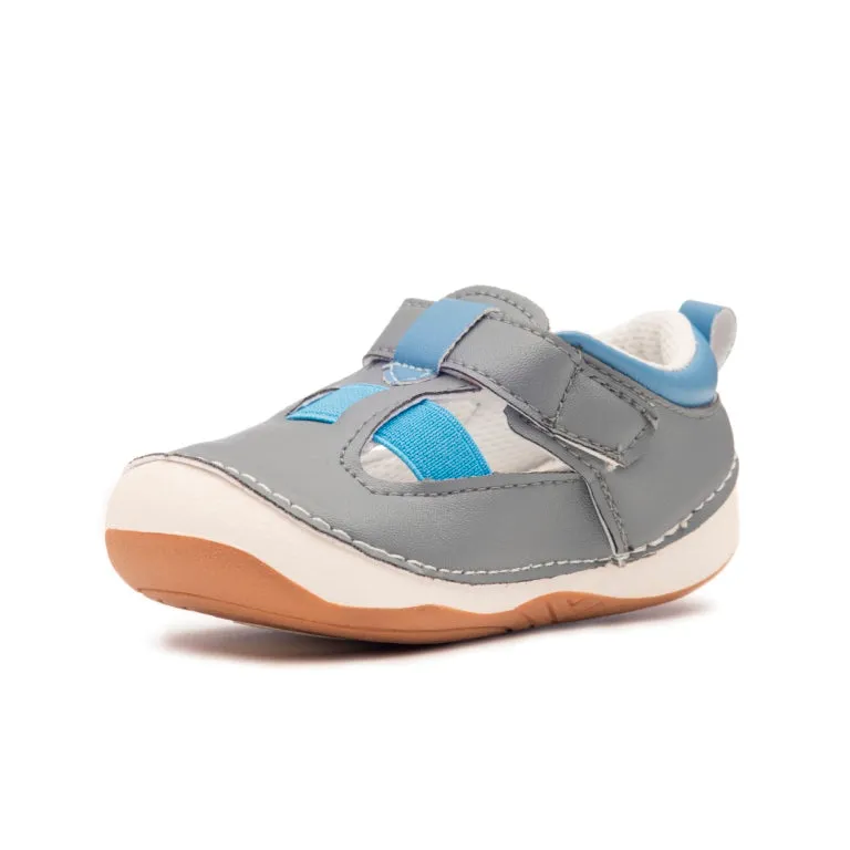 NOAH grey and blue baby and toddler boys sandals