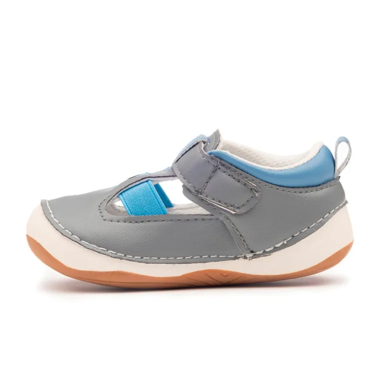 NOAH grey and blue baby and toddler boys sandals