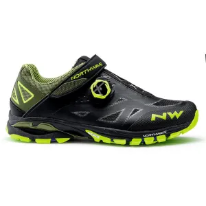 Northwave Spider Plus 2 MTB-AM Shoes - Black/Yellow Fluo